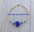 14k gold blue heart pave bracelet