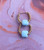 14k gold BLUE XS hello kitty blue earrings