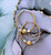 14k Gold LARGE ball & Crystal earrings #2