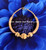 14k All gold ball thick bangle #7