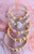 14k gold 5pc designer stack set bracelets #1