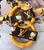 kITTY Brown wrap bamboo earrings