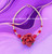 14k gold RED  flower bracelet