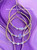 14k gold 3pc Clear stack bracelet set #19