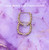 14k gold SMALL Rondelle clear hoop earrings