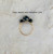 14k gold BLACK stardust ring #3.