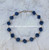 14k gold BLUE & BLACK dice anklet #8.