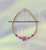 14k gold FUSCHIA butterfly bracelet kids.