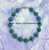 14k gold GREEN dice anklet #8