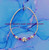 14k gold FUCHSIA ball bracelet #45