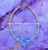 14k gold blue clear dice bracelet