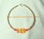 14k gold orange TEDDY BEAR bracelet