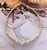 14k gold ANY COLOR round stardust Anklet #1