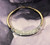 14k gold ANY COLOR pave double bangle #2