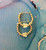 14k gold CLEAR  butterfly XS hoop earrings