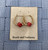 14k gold small  Red dice earrings