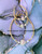 14k gold 2pc pave heart set #6