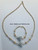 14k gold 2pc ANY COLOR pave precision heart set #4B