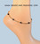 14k gold Black Cat eye Anklet #1A