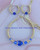 14k gold 2pc September heart kids set