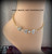 14k gold Pave heart Anklet #3a