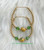 14k gold filled Yellow Chinese hoop earring