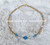 14k gold teardrop clear & march anklet #3