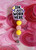 I work here beaded badge reel #9