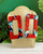Fabric wrap square earrings