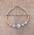 14k Gold  White Dice bracelet #1