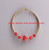 14k gold Red dice Skinny Bangle