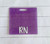RN nurse purple glitter Acrylic badge
