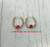 14k gold red butterfly hoop earrings