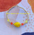 14k gold YELLOW TEADROP bracelet #1