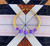 14k gold purple dice medium Bangle #1