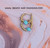 14k gold XXS Blue dice hoop earrings kids