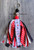 GRAY EKG tassel large keychain #1