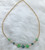 14k gold filled dice green two tone necklace
