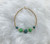 14k gold filled dice green mix bracelet