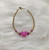 14k gold mickey mouse fuchsia bracelet