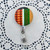Africa fabric badge reel
