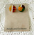 Africa small fabric button earrings