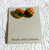 Africa small fabric button earrings