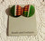 Africa medium fabric button earrings