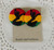 Africa Large fabric button earrings #1
