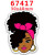Pink head scarf Queen planar earrings #12