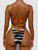 one piece zebra print backout swimsuit