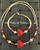 14k gold filled ANY COLOR red 2pc pave heart set #2