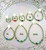 14k gold filled red 2pc pave heart set #2