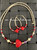 14k gold filled red 2pc pave heart set #2